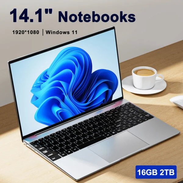 Ultra Slim Laptop 14.1" 16GB RAM 2TB SSD Intel N3700