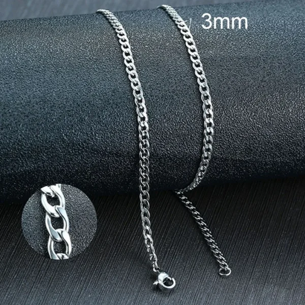 Vnox Men's Cuban Link Chain Necklace Stainless Steel Black Gold Color Male Choker colar Jewelry Gifts for Him - Image 4