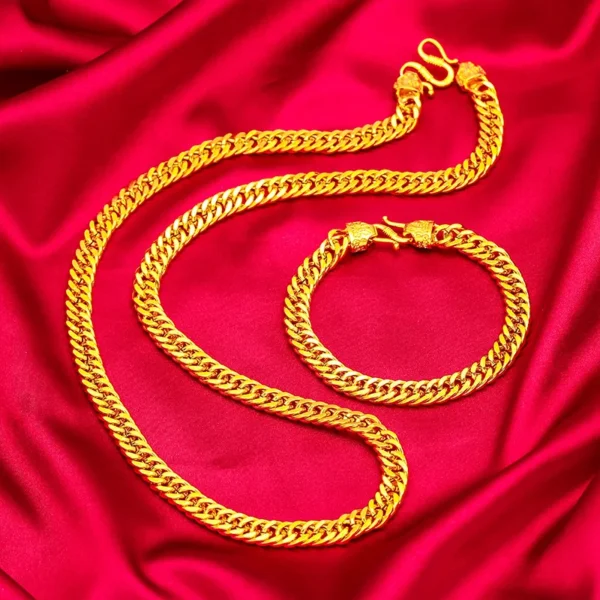 24K gold AU999 boss necklace for men's - Image 2