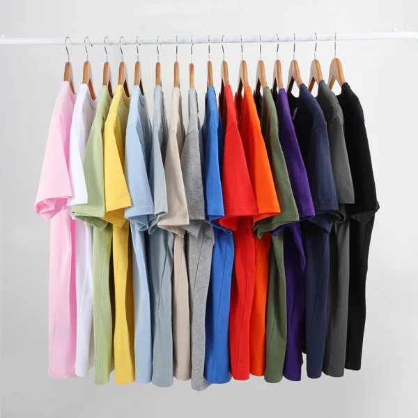 100% Cotton Solid Tshirts Men Woman Short Sleeve Fashion Brand - Image 2