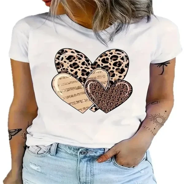 T-Shirt Women's Fashion Polyester Fiber Top Selling Cross-Border Item - Image 3