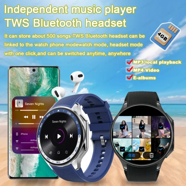 Watch X Smart Watch 4G Memory Music Video Bluetooth Call IP68 Waterproof - Image 2