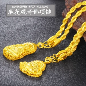24K real gold men's jewelry