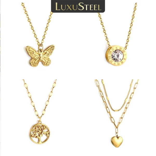 Necklace Stainless Steel Female Necklace Waterproof Layer - Image 2