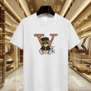 men's summer luxury fashion V bear brand print