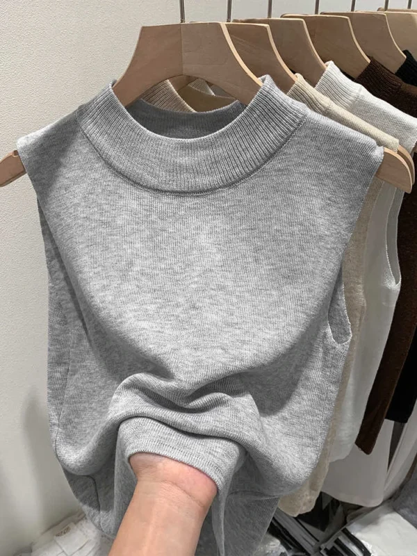 Women's Solid Color Top TemperamentHigh - Image 2