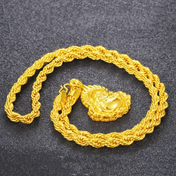 24K real gold men's jewelry - Image 3