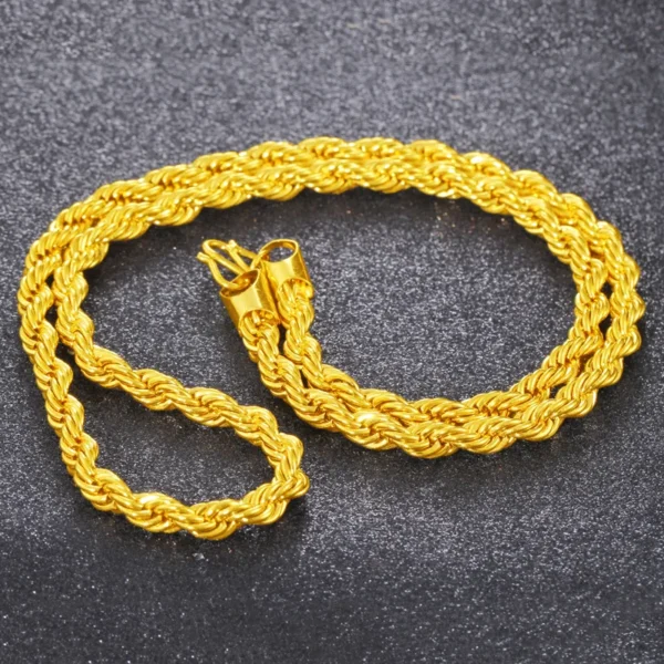 24K real gold men's jewelry - Image 6