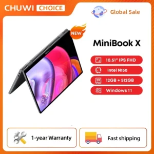 MiniBook X Laptop Tablet 2 In 1 Intel N150  Windows 11 Notebook 1200*1920