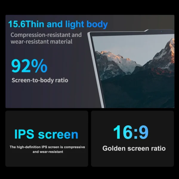 15.6"Laptop Intel Celeron i7-6500  Windows11 1920*1080 Resolution laptop - Image 4