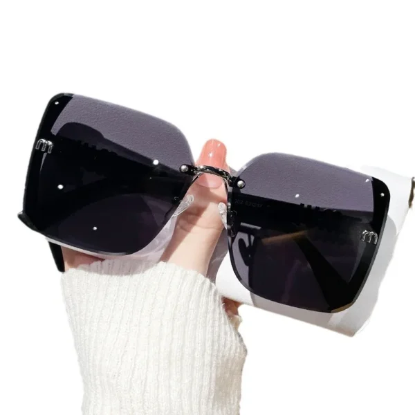 fashion trimmed sunglasses half frame high quality trend - Image 5