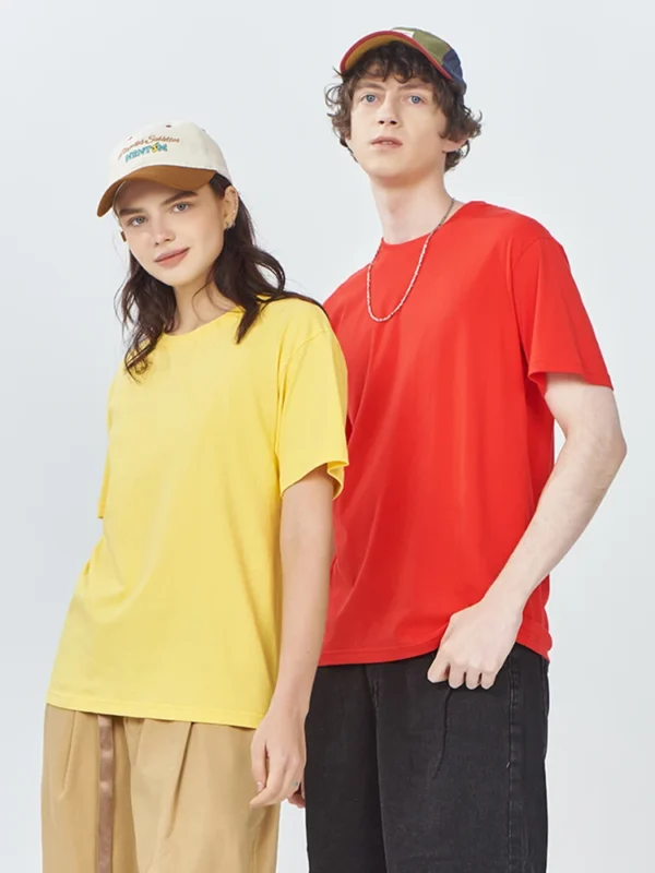 100% Cotton Solid Tshirts Men Woman Short Sleeve Fashion Brand - Image 6