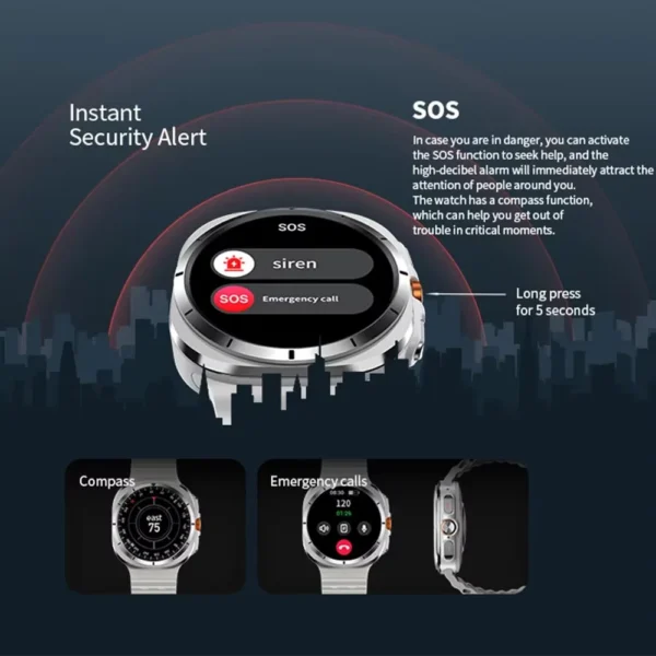 Galaxy Smart Watch Bluetooth Call Men GPS - Image 4