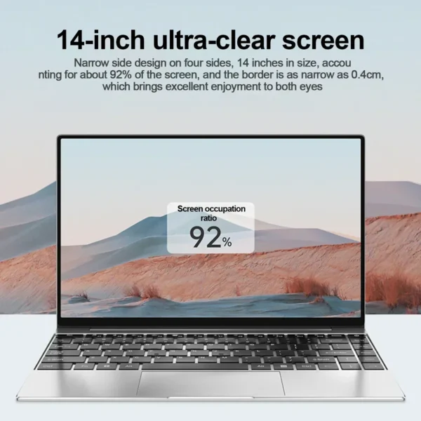 LENO 14.1" Ultra Slim Laptop 16GB RAM 2TB SSD Windows 11 Intel N3700 - Image 3