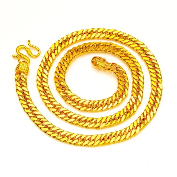 24K gold AU999 boss necklace for men's - Image 5