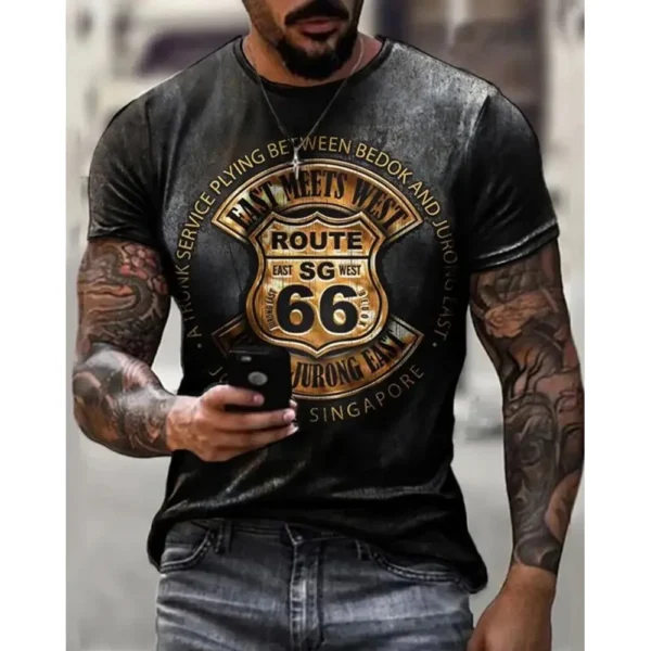 T-shirt 3D printed American plus-size hip-hop personality - Image 2