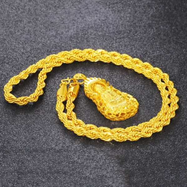 24K real gold men's jewelry - Image 4