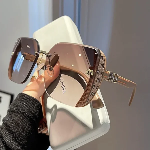 fashion trimmed sunglasses half frame high quality trend