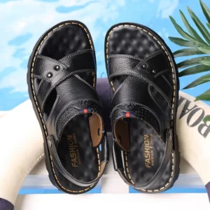 Summer Men Leather Sandals Genuine