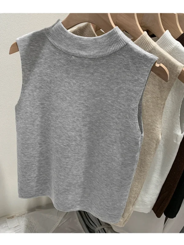 Women's Solid Color Top TemperamentHigh - Image 5