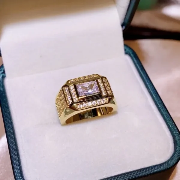 Fashion 14K Gold Plated Rings for Men Women - Image 2