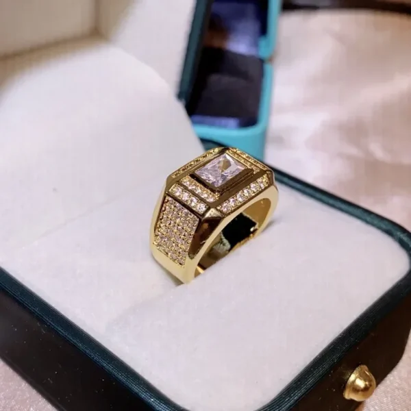 Fashion 14K Gold Plated Rings for Men Women - Image 3